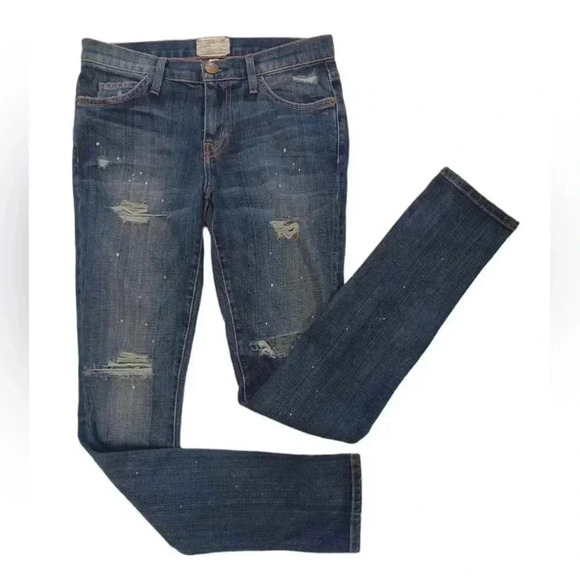 Current Elliott Distressed Skinny Jeans Size 27 - Picture 4 of 11